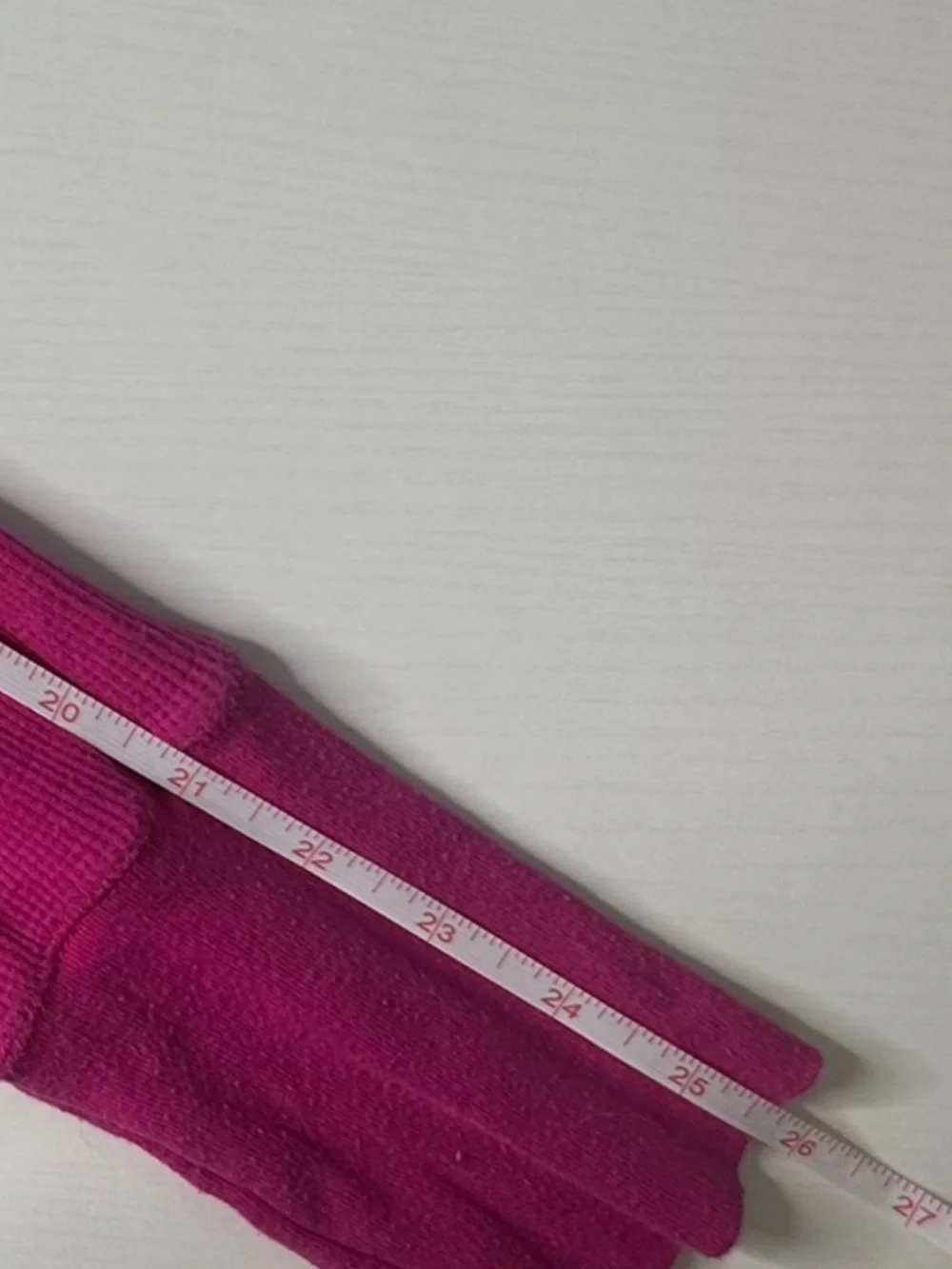 aerie Bright Pink Long-Sleeve Waffle-Knit Crewneck Top